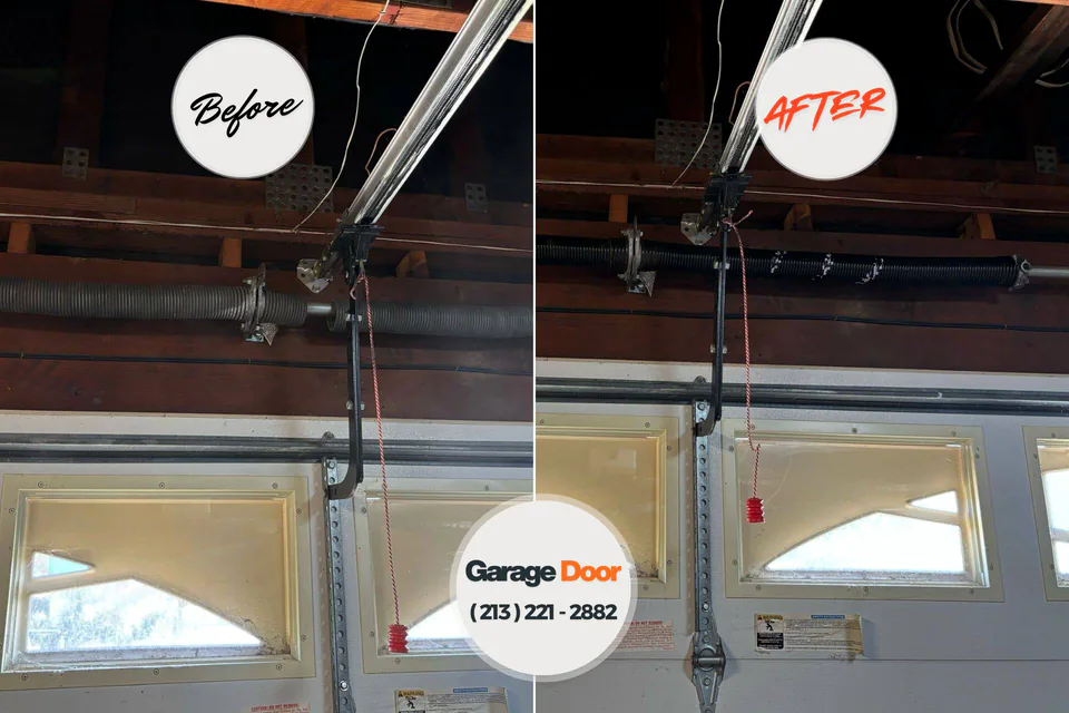 Before and after: garage door repair Meadow Woods, FL